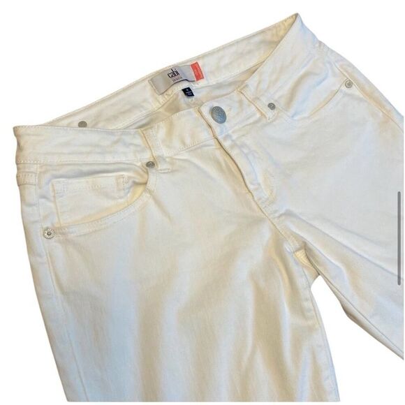 Cabi White Jeans Slim Boyfriend Style 5171 Size 4 Cotton Blend Minimalist Skinny - Picture 3 of 10